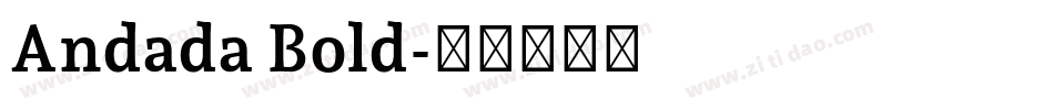 Andada Bold字体转换